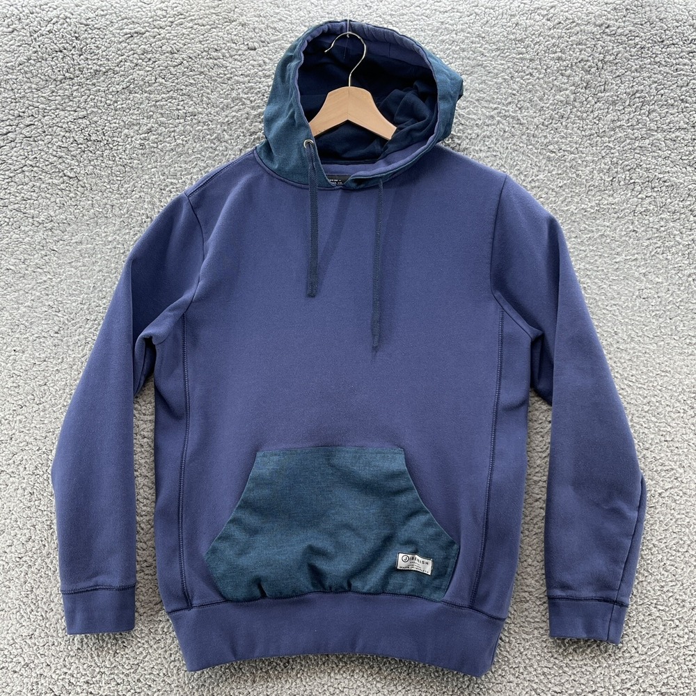 Jiberish Hoodie Mens Small Blue Logo Kangaroo Pocket Long Sleeve Sweatshirt‎